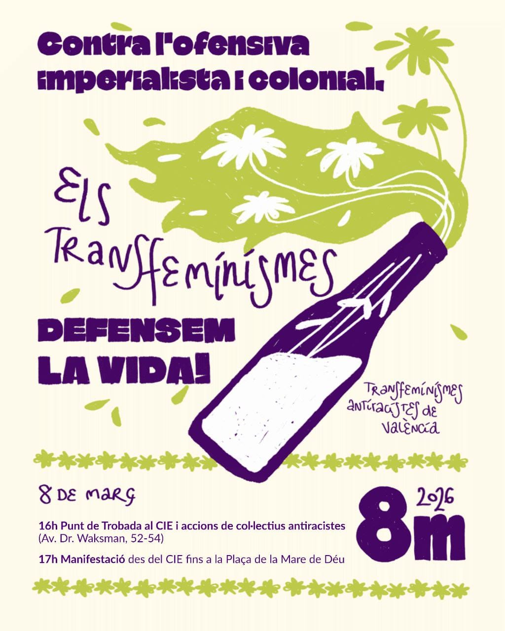 Cartell mani feminista del 8 de marc a Valencia